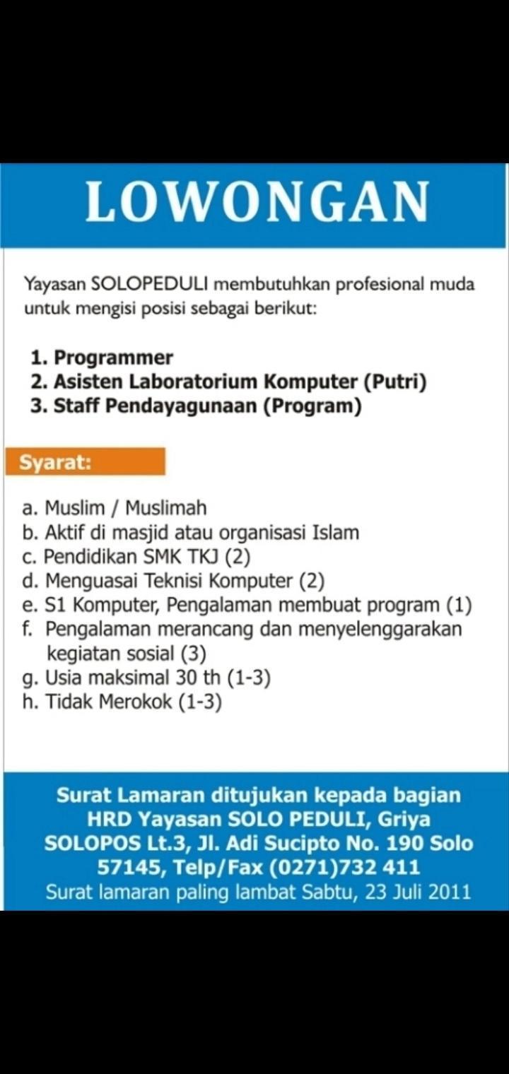 Contoh Surat Lamaran Kerja Tkj Bahasa Inggris