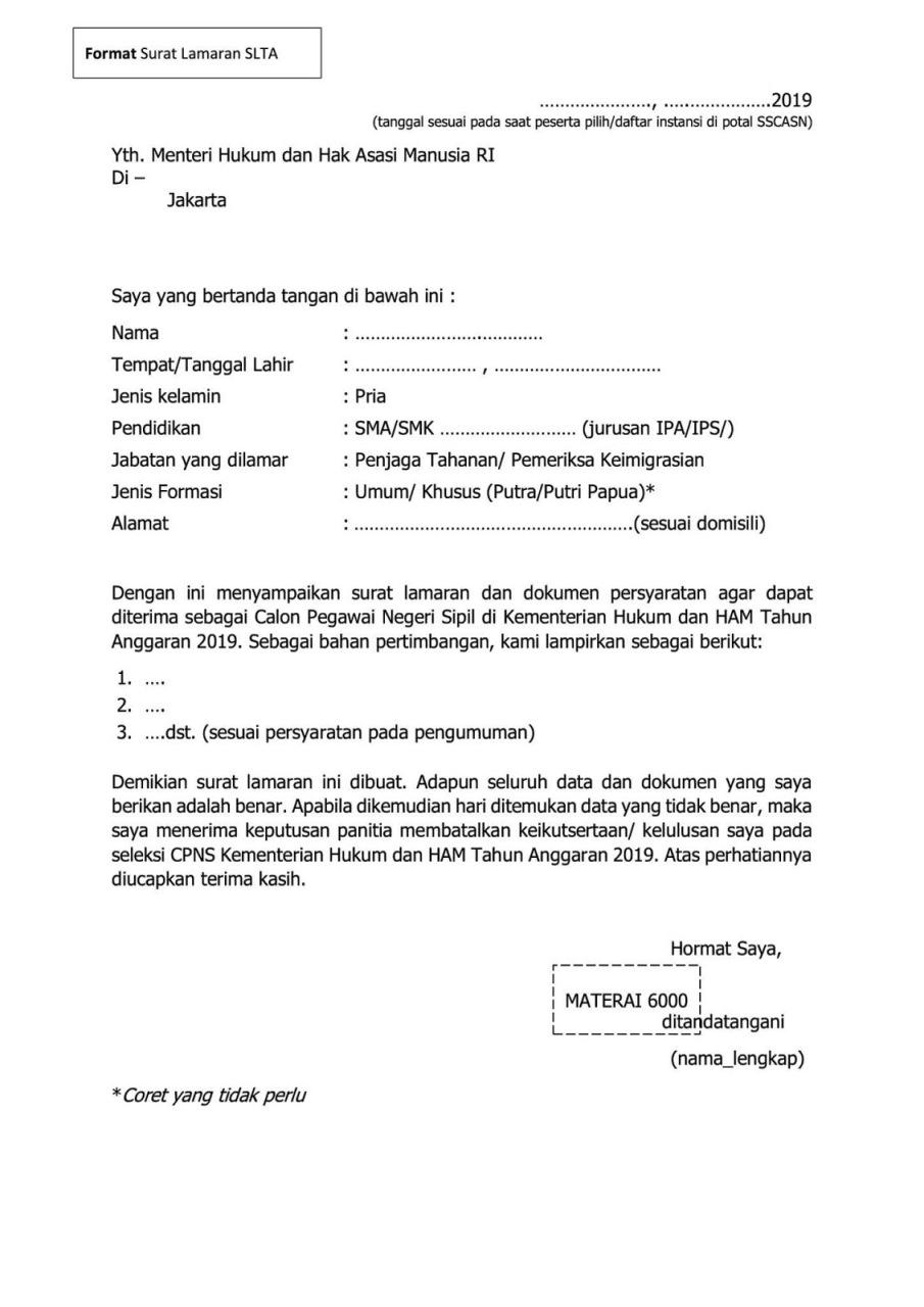 Download 67+ Contoh Surat Surat Lamaran Kerja Non Pns Gratis Terbaru