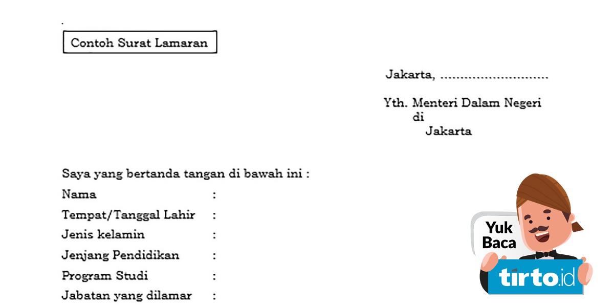 Contoh Surat Lamaran Kerja Untuk Rri