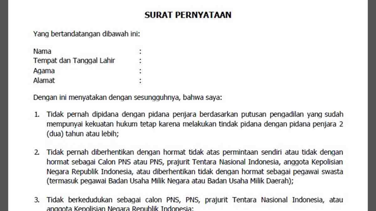 Contoh Surat Lamaran Klhk 2019