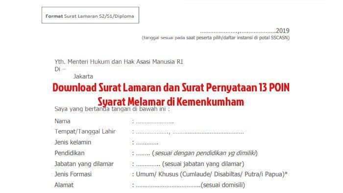 Contoh Surat Lamaran Menjadi Sipir