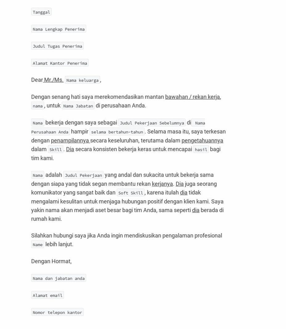 Contoh Surat Lamaran Pekerjaan Consular