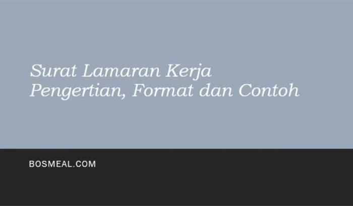 Contoh Surat Lamaran Pekerjaan Disekolah