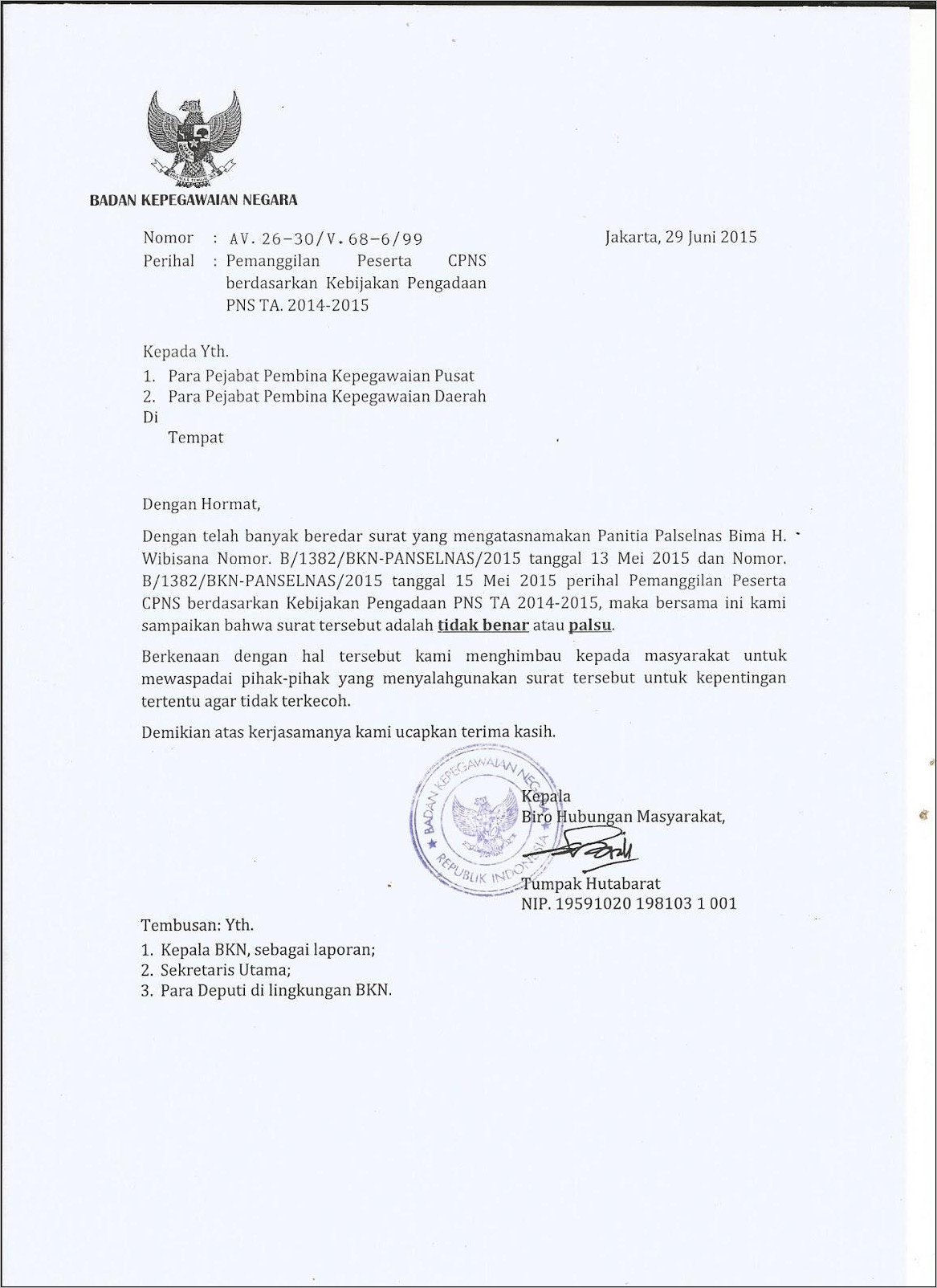 Contoh Surat Lamaran Provinsi Bengkulu