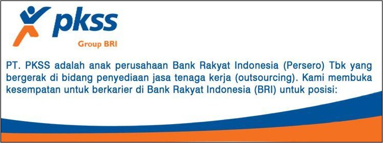Contoh Surat Lamaran Pt Pkss Untuk Bank Bri