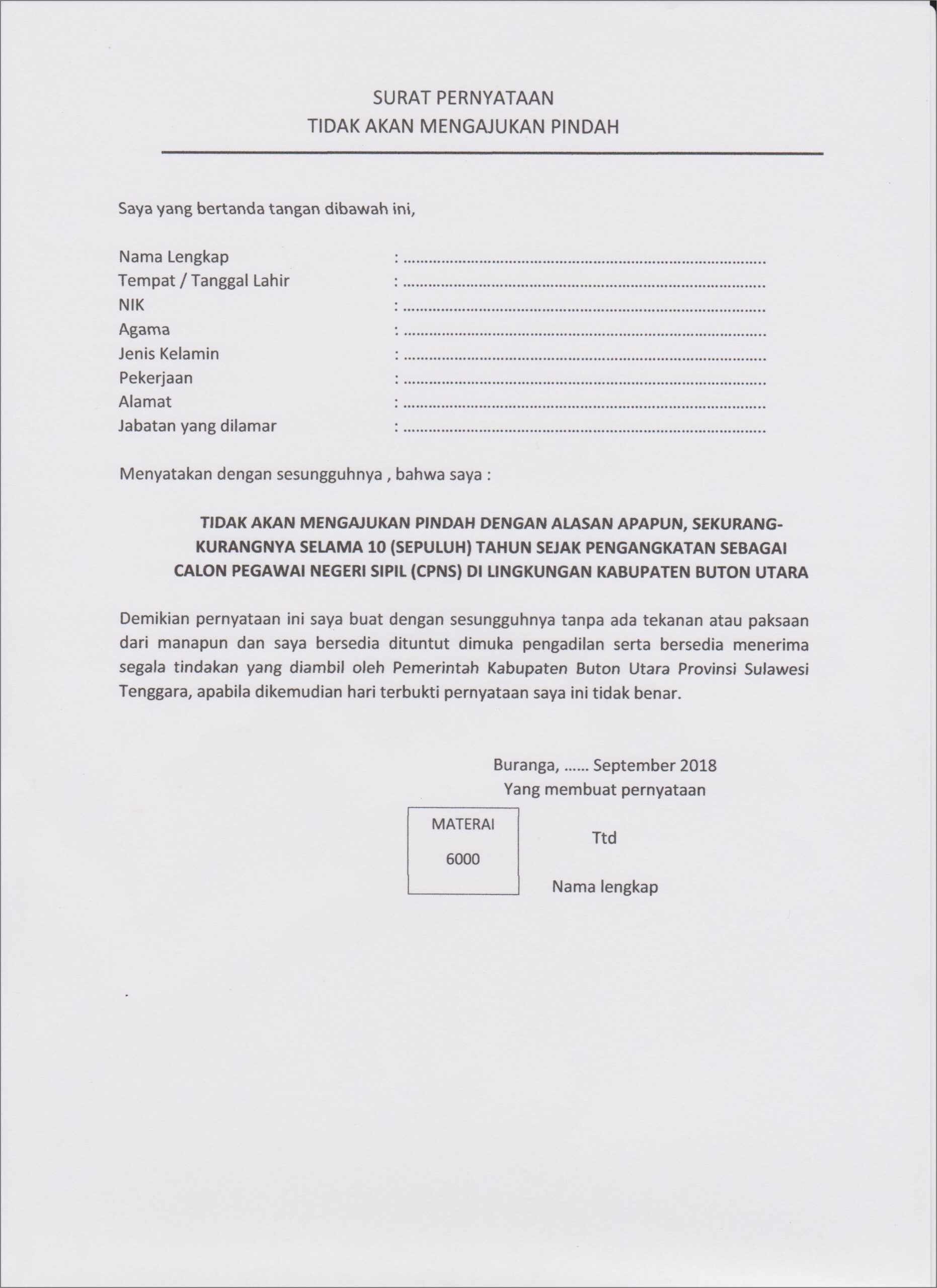 Contoh Surat Lamaran Seleksi Pengadaan Cpns Toraja Utara 2018.docx
