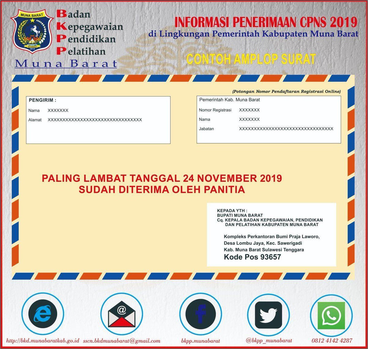 Contoh Surat Lamaran Sscn Cpns 2019