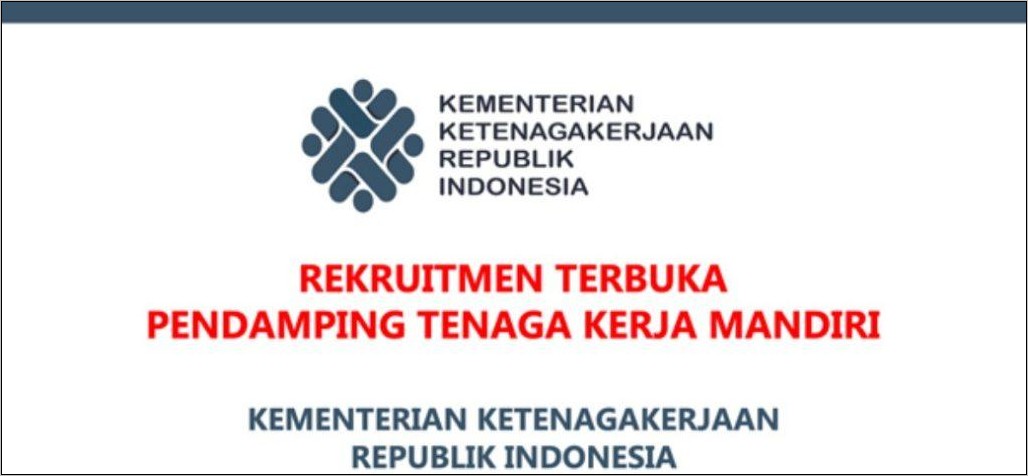 Contoh Surat Lamaran Tenaga Kerja Suka Rela Kemenaker