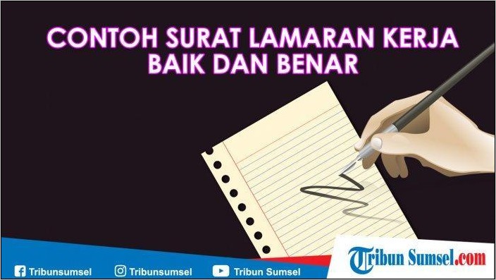 Contoh Surat Lamaran Yang Bemar