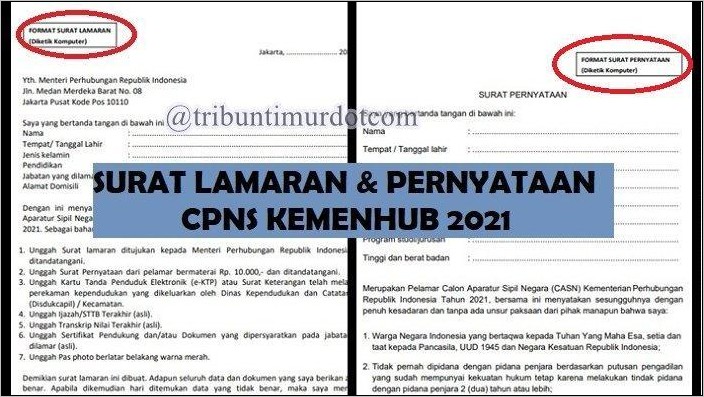 Contoh Surat Lamaran Yang Di Tunjukan Untuk Dinas