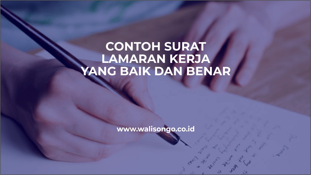 Contoh Surat Lamaran Yang Nenar