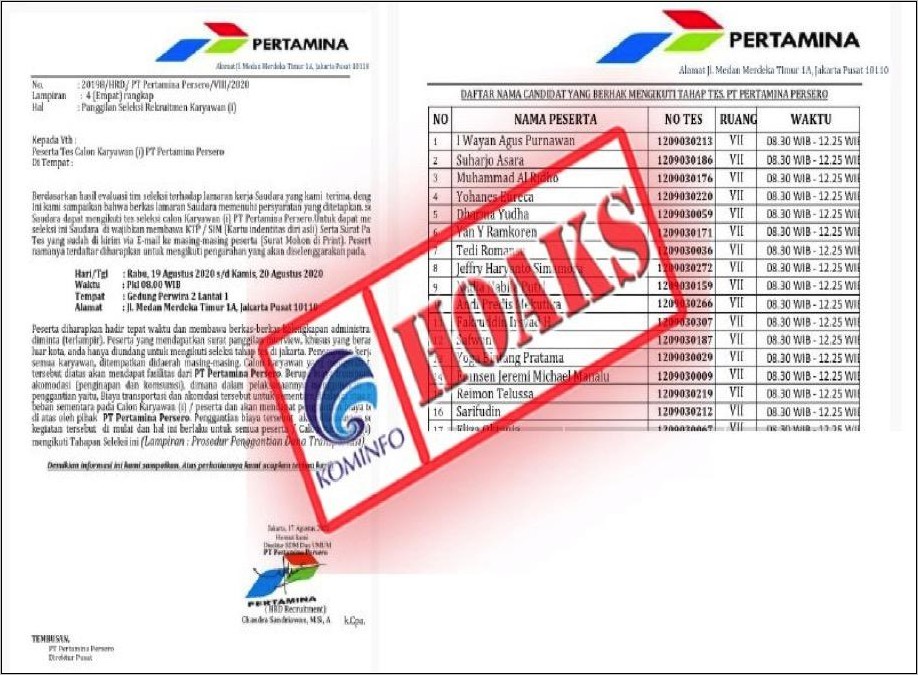 Contoh Surat Panggilan Kerja Resmi