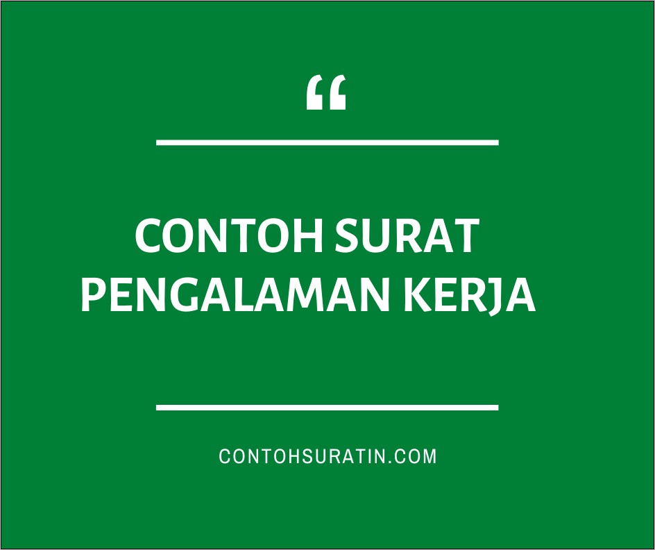 Contoh Surat Pengalaman Kerja Bidan Puskesmas