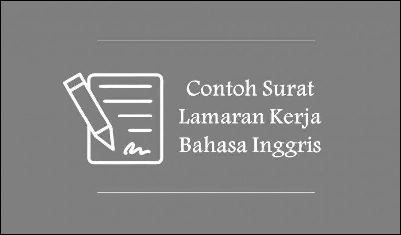 Contoh Surat Pengalaman Kerja Hotel Bahasa Inggiris