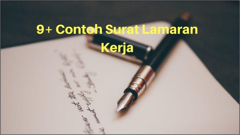 Contoh Surat Pengalaman Kerja Yng Bik2019