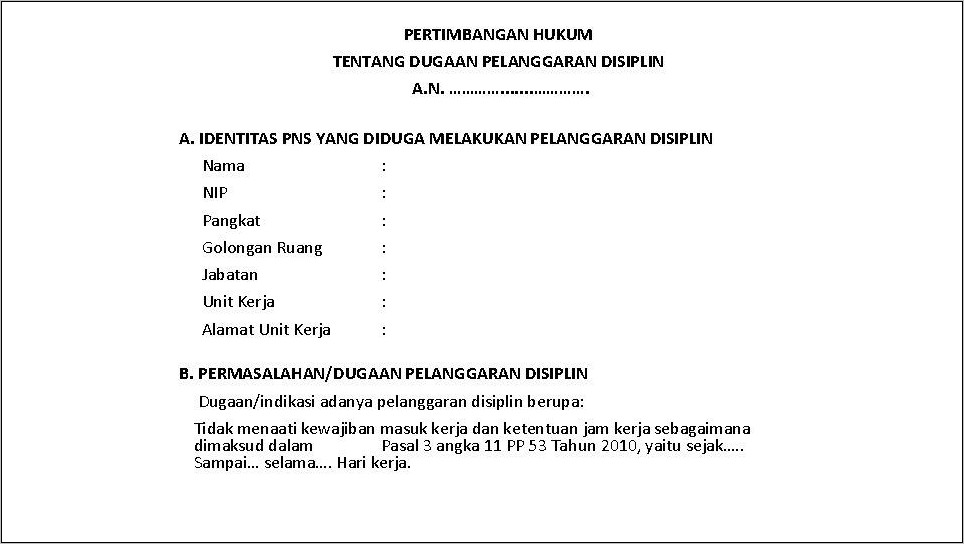 Contoh Surat Perintah Panggilan Kerja