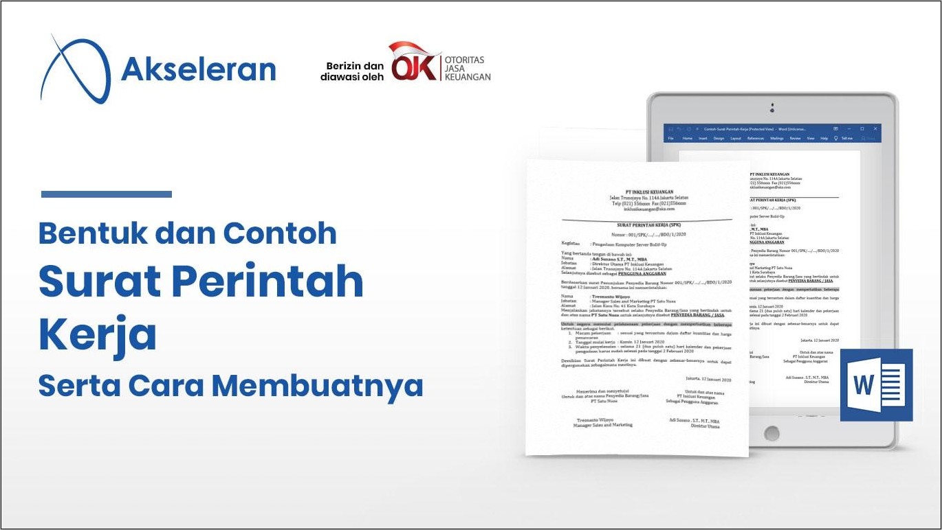 Contoh Surat Perjanjian Kontrak Kerja Furniture Mebel