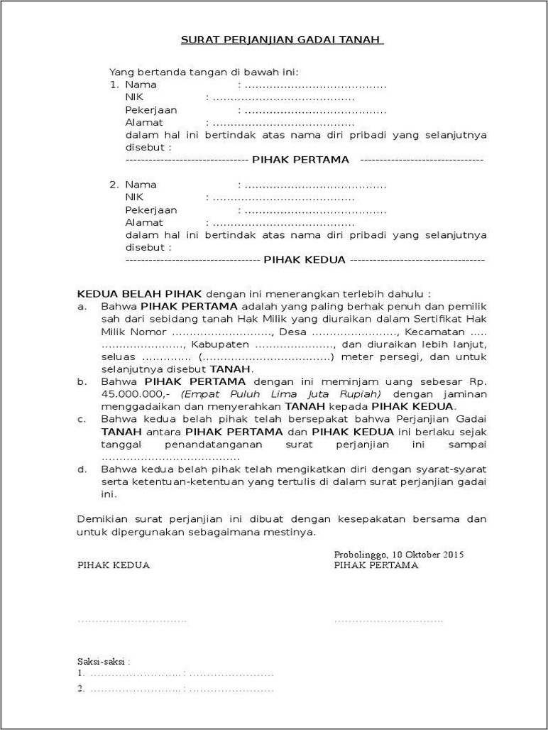 Contoh Surat Pernyataan Ketidaksanggupan Kerja