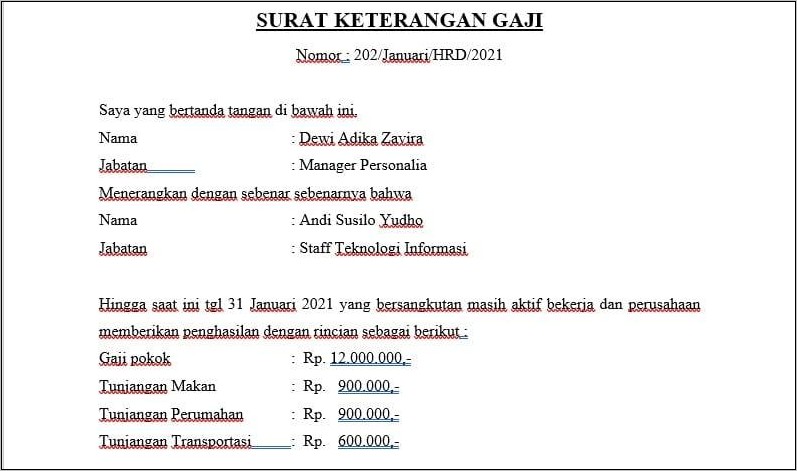 Contoh Surat Pernyataan Pengurangan Pekerjaan