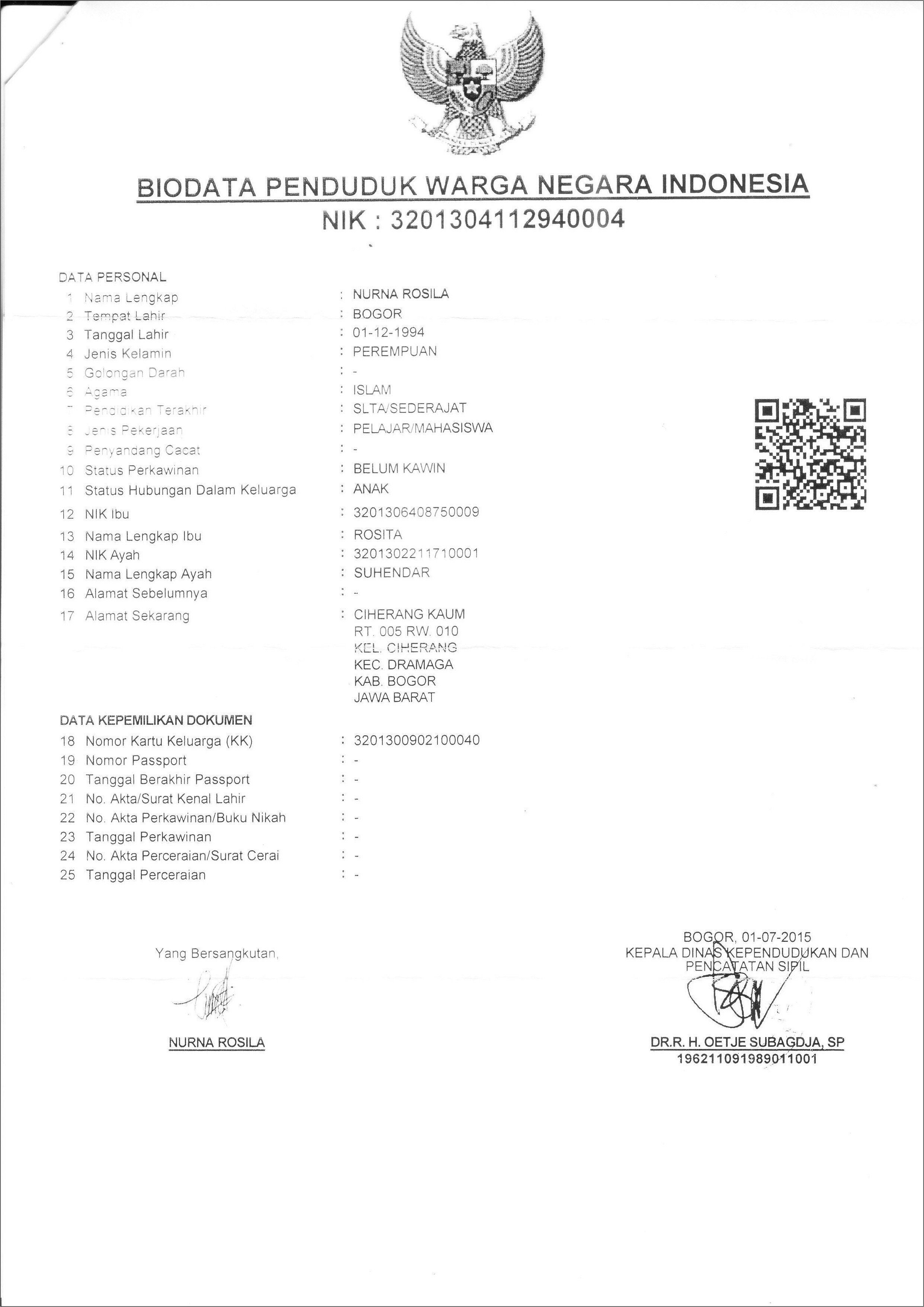 Contoh Surat Persyaratan Pemindahan Cabang Pekerjaan