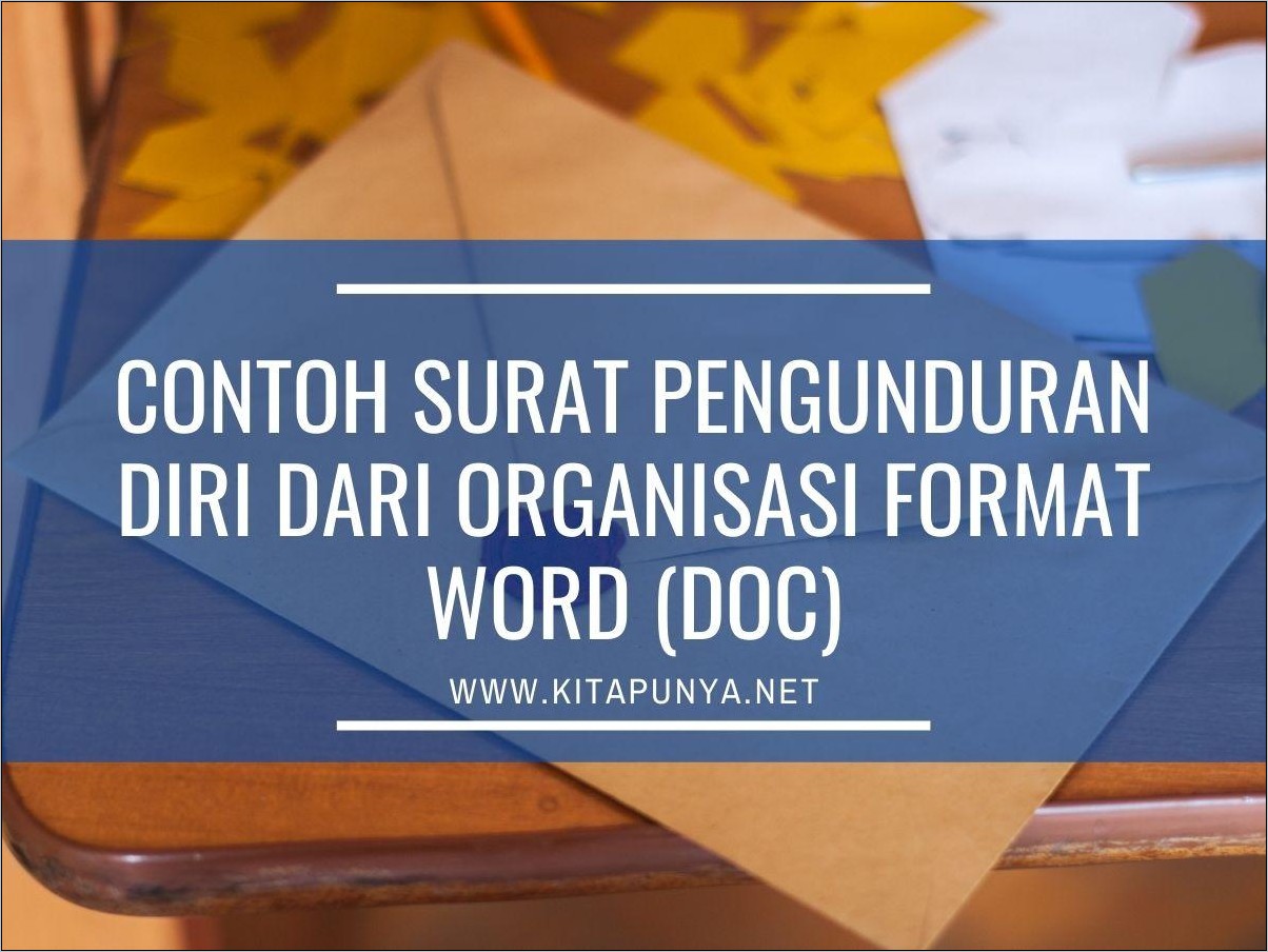 Contoh Surat Resign Kerja Doc Bahasa Indonesia