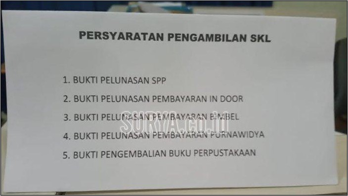 Contoh Surat Skl Untuk Kerja