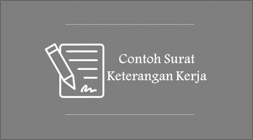 Surat Keterangan Kerja Contoh