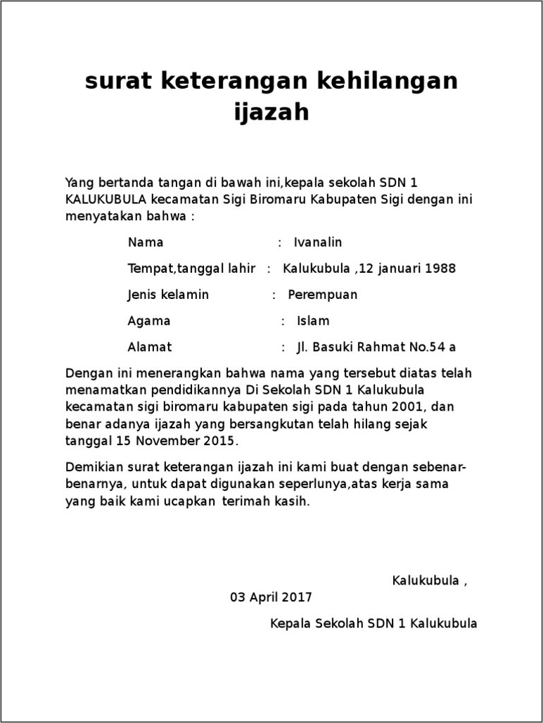 Contoh Contoh Surat Pernyataan Penolakan Vaksin