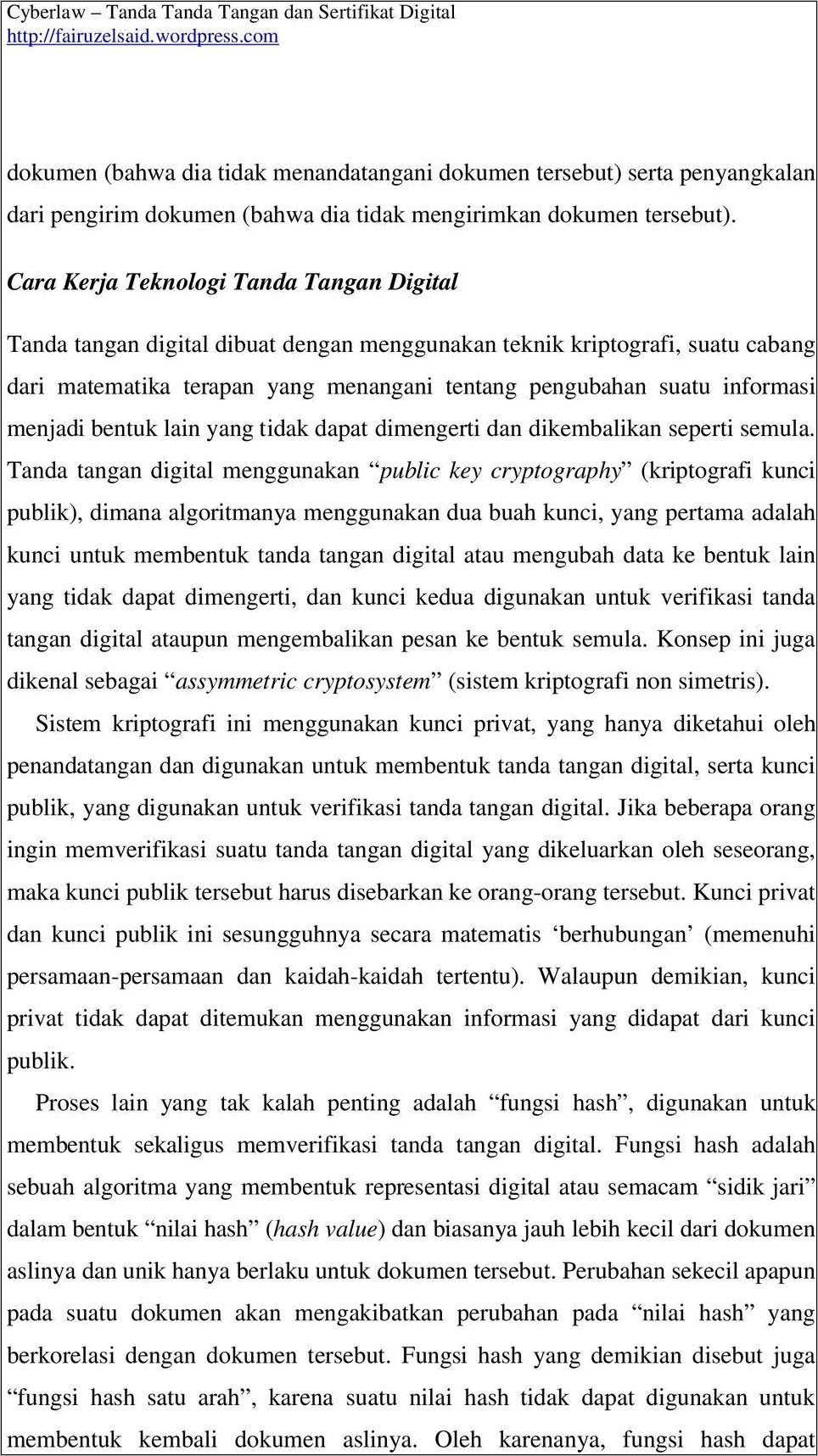 Contoh Keterangan Surat Elektronik Tanpa Tanda Tangan