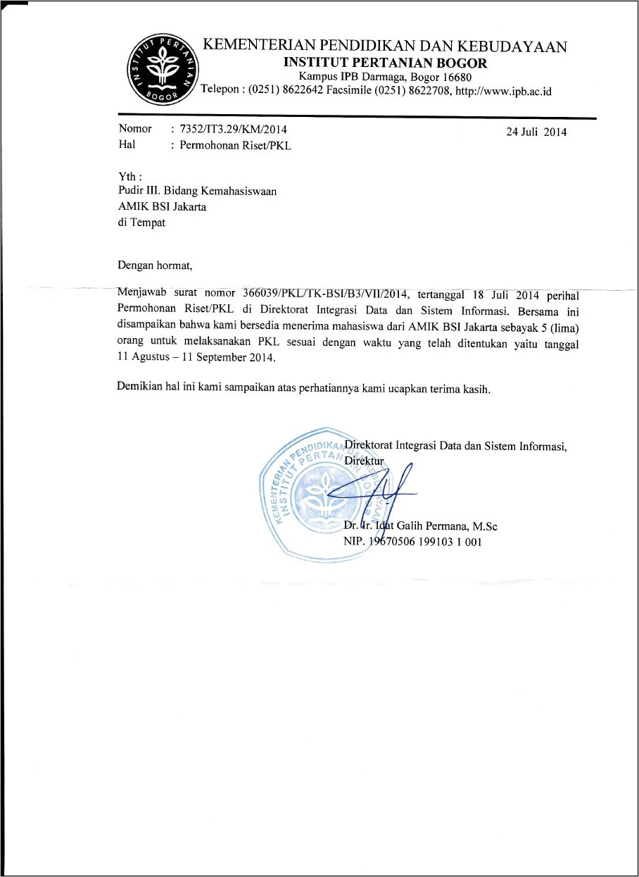 Contoh Kop Surat Untuk Permohonan Ke Kementerian Kkp