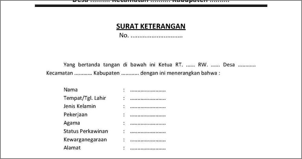 Contoh Ktp Dengan Surat Keterangan Domisili