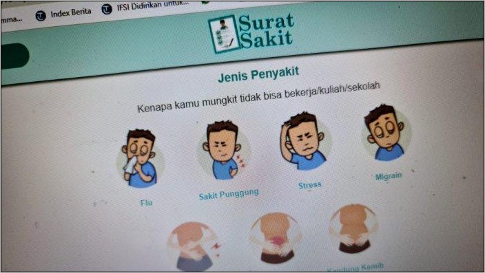 Contoh Surat Dokter Surat Keterangan Sakit