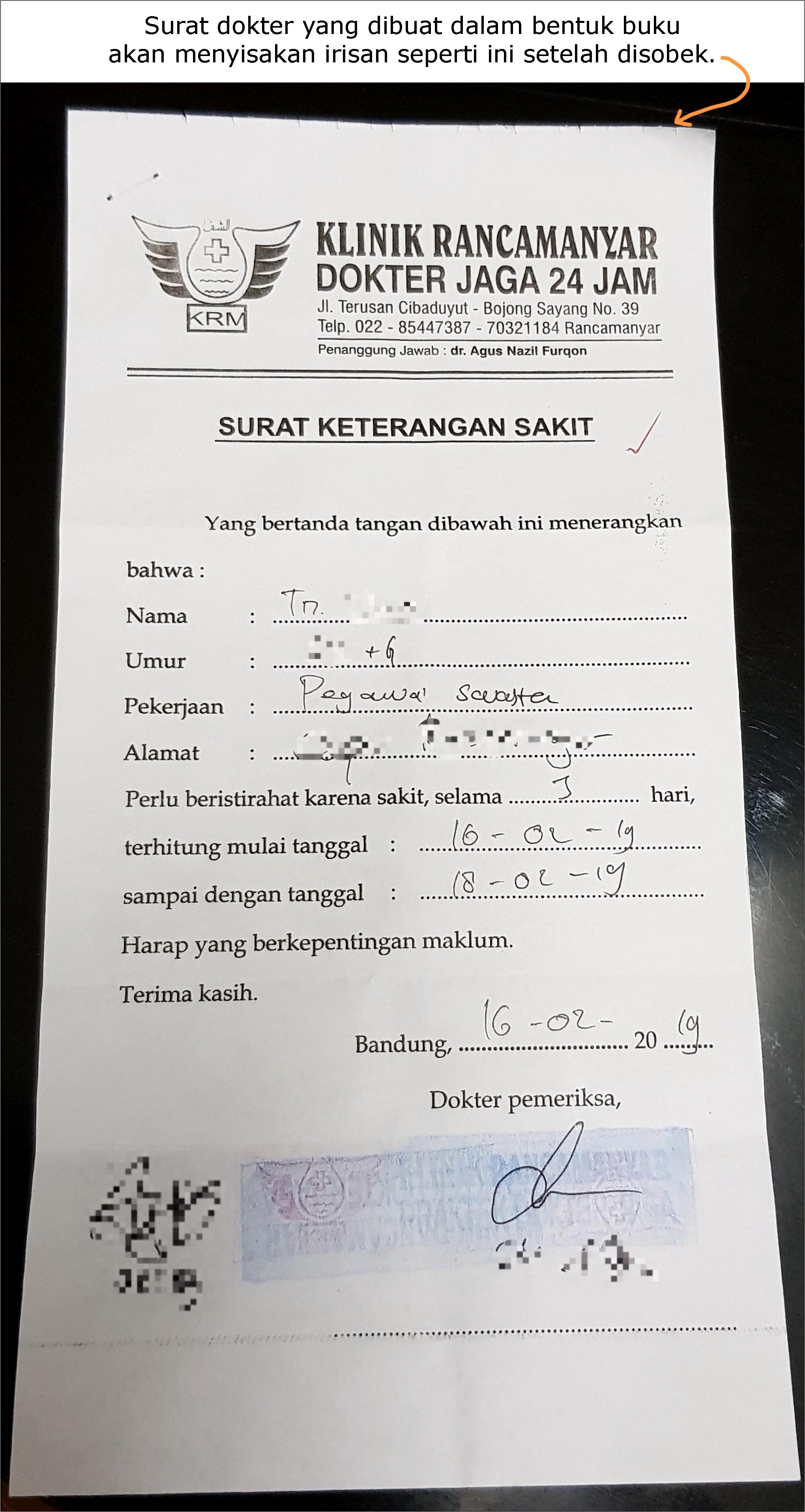 Contoh Surat Sakit Kuliah 6 Contoh Surat Keterangan S