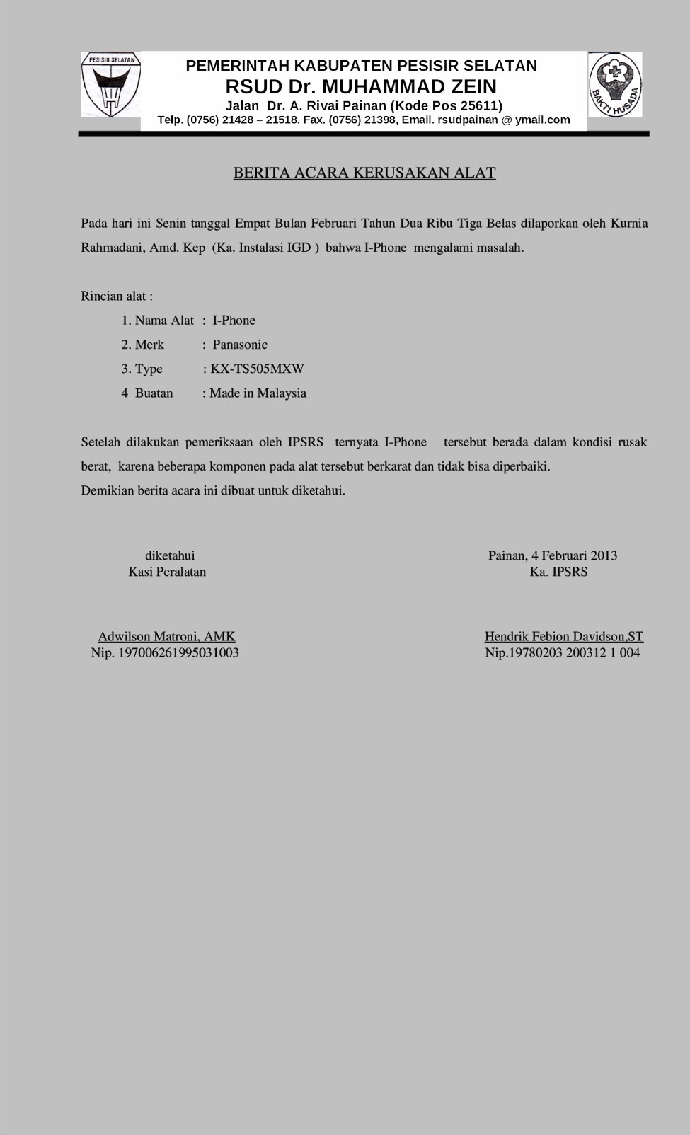 Contoh Surat Keterangan Alat Sudah Terkalibrasi