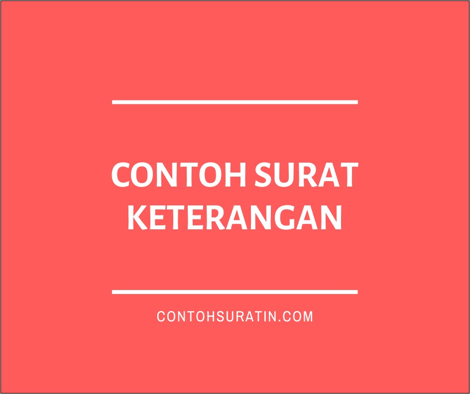 Contoh Surat Keterangan Berjudul