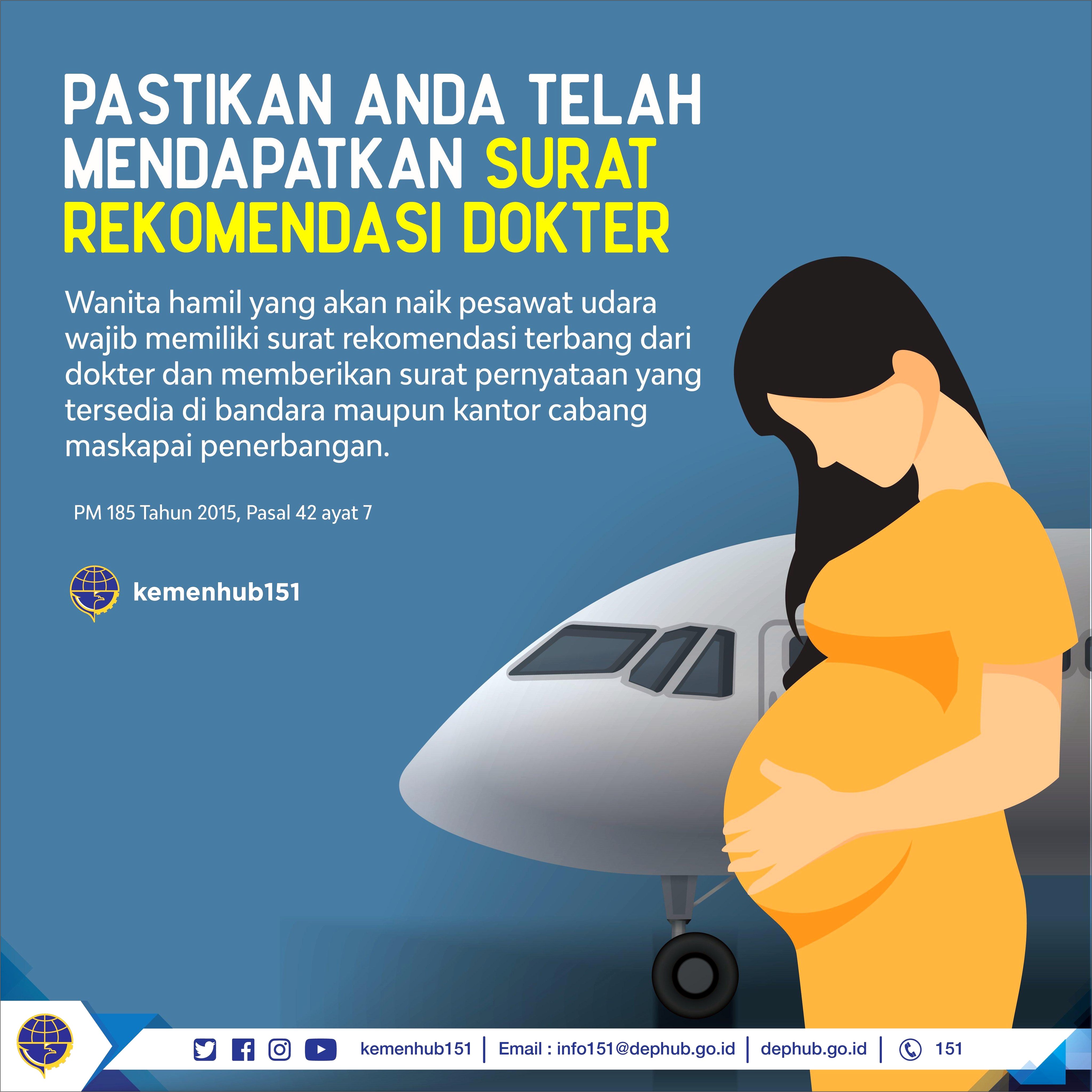 Contoh Surat Keterangan Hamil Naik Pesawat