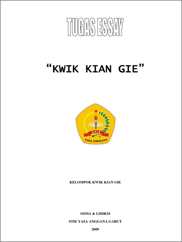 Contoh Surat Keterangan Kampus Kwik Kian Gie