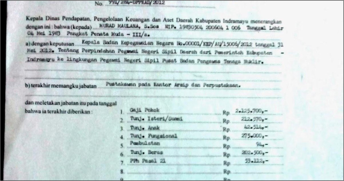 Contoh Surat Keterangan Kepastian Pembayaran