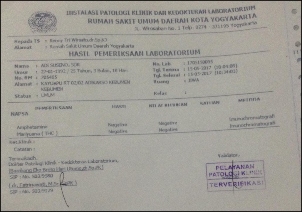 Contoh Surat Keterangan Kesehatan Jasmani Dan Rohani