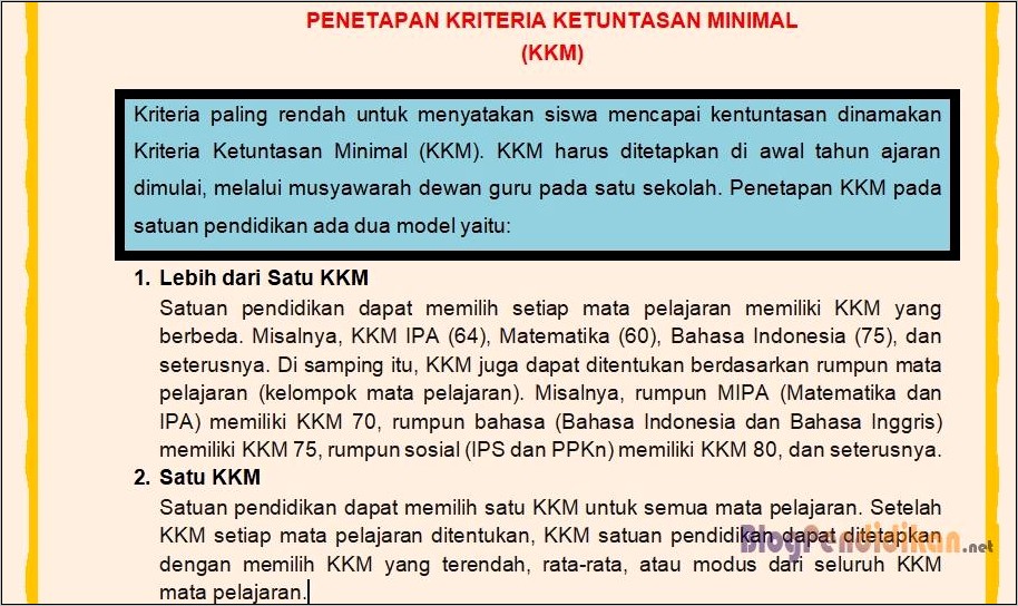 Contoh Surat Keterangan Kkm