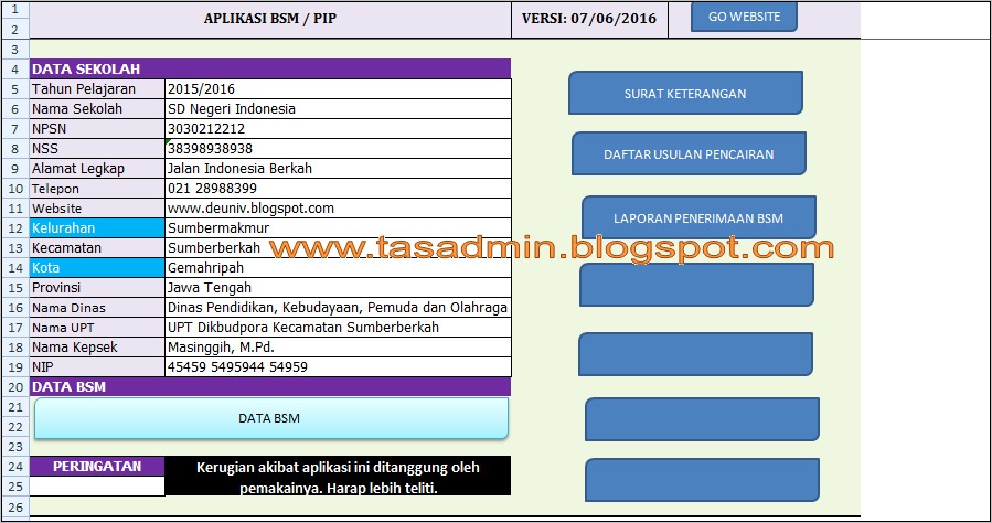 Contoh Surat Keterangan Menerima Pip