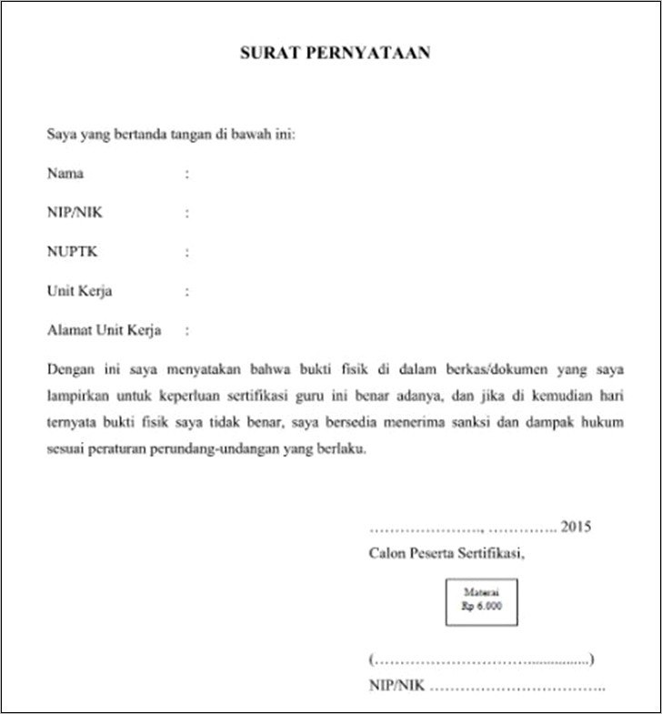 Contoh Surat Keterangan Pernah Homescooling