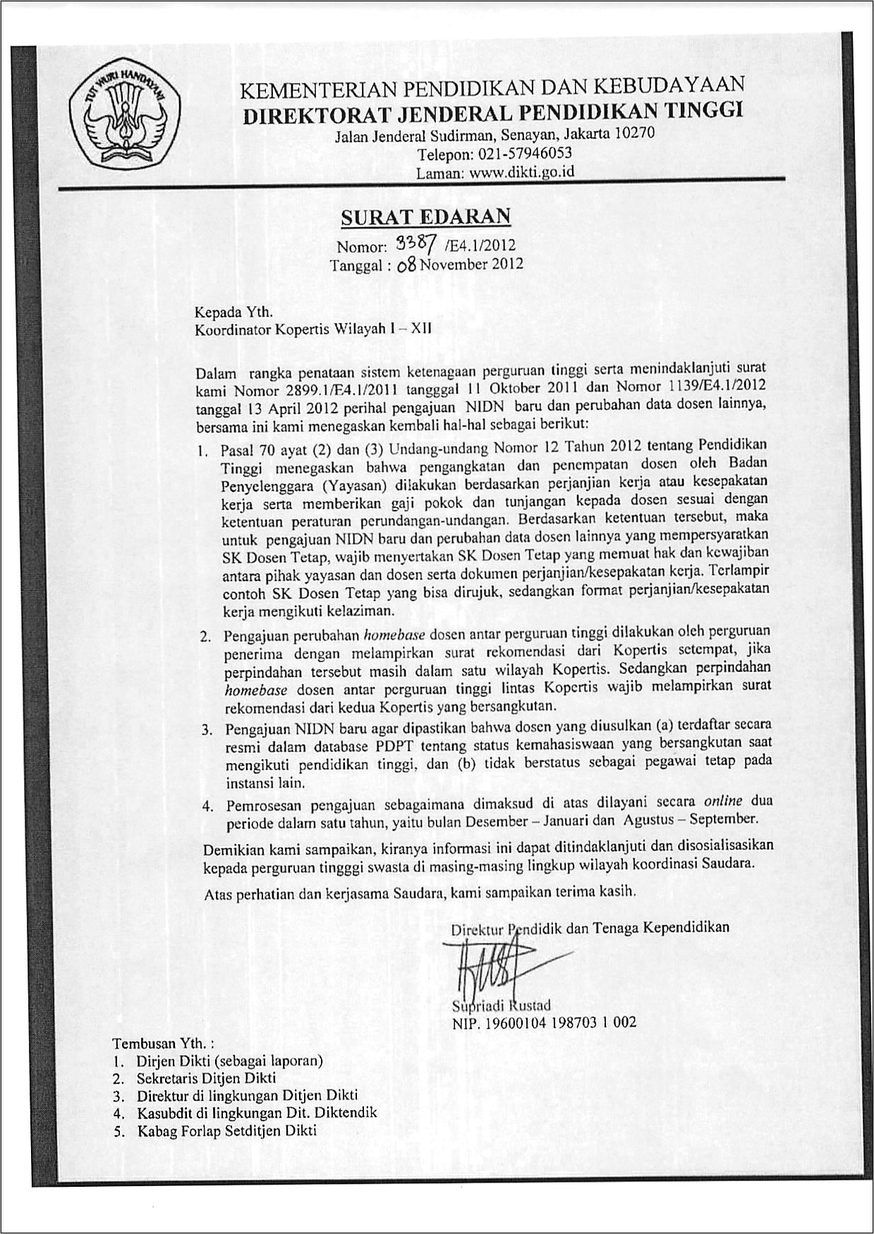Contoh Surat Keterangan Pimpinan Pt Tentang Pelaksanaan Tridharma Pt