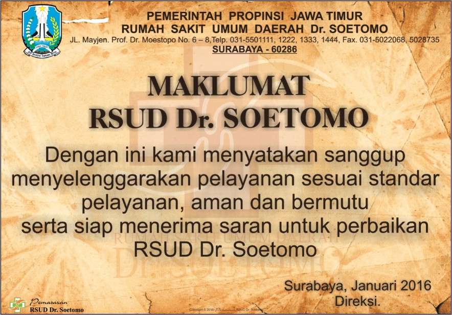 Contoh Surat Keterangan Sakit Dokter Soetomo