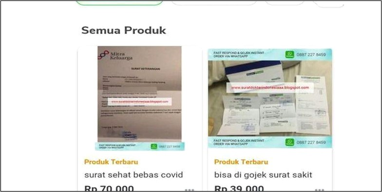 Contoh Surat Keterangan Sehat Siswa