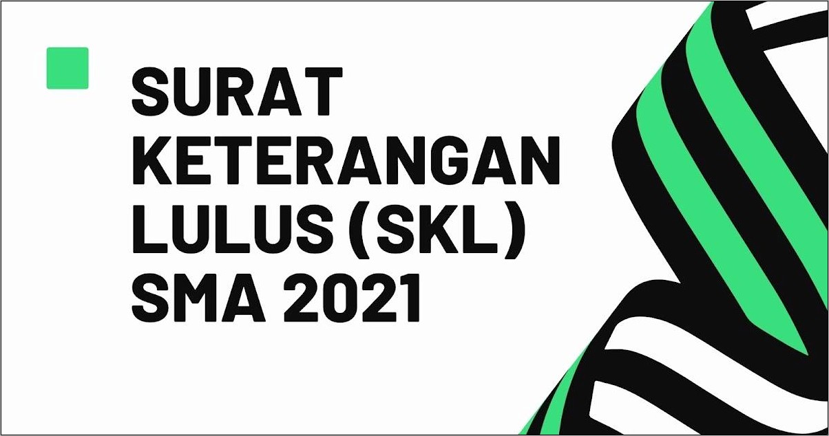 Contoh Surat Keterangan Skl