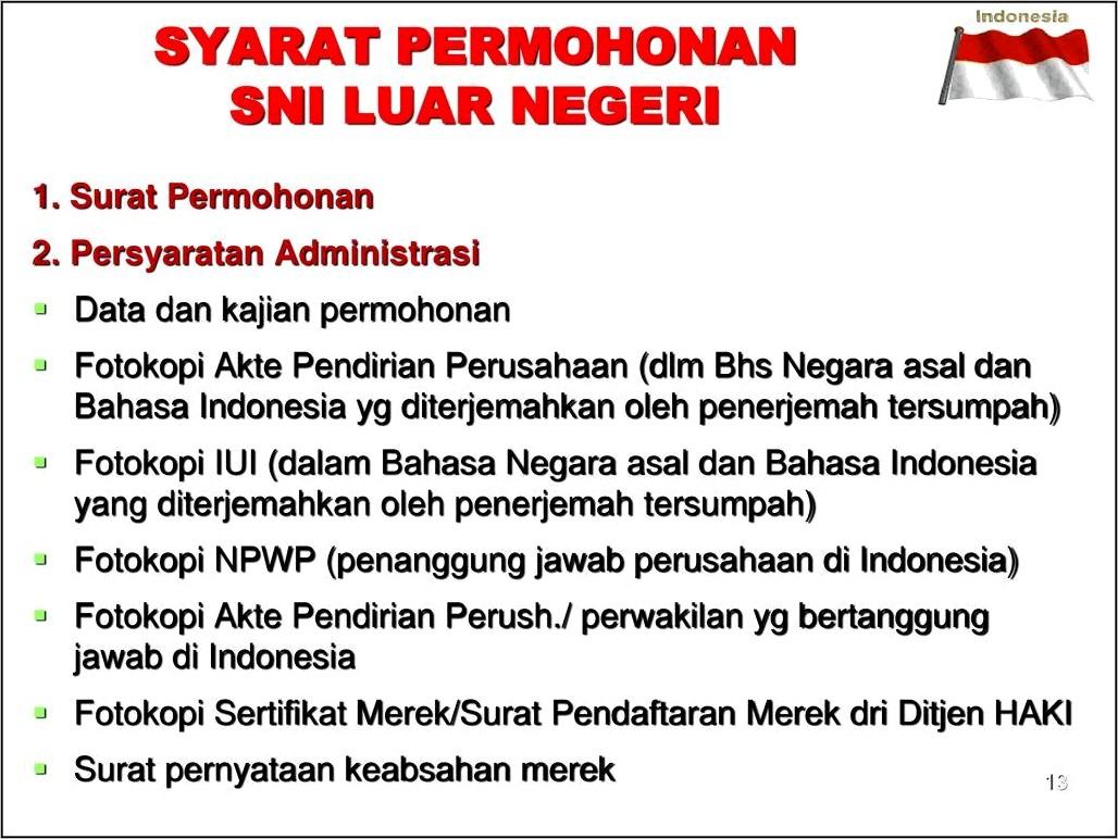 Contoh Surat Keterangan Sni