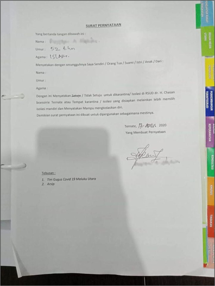 Contoh Surat Keterangan Tidak Mampu Sendiri