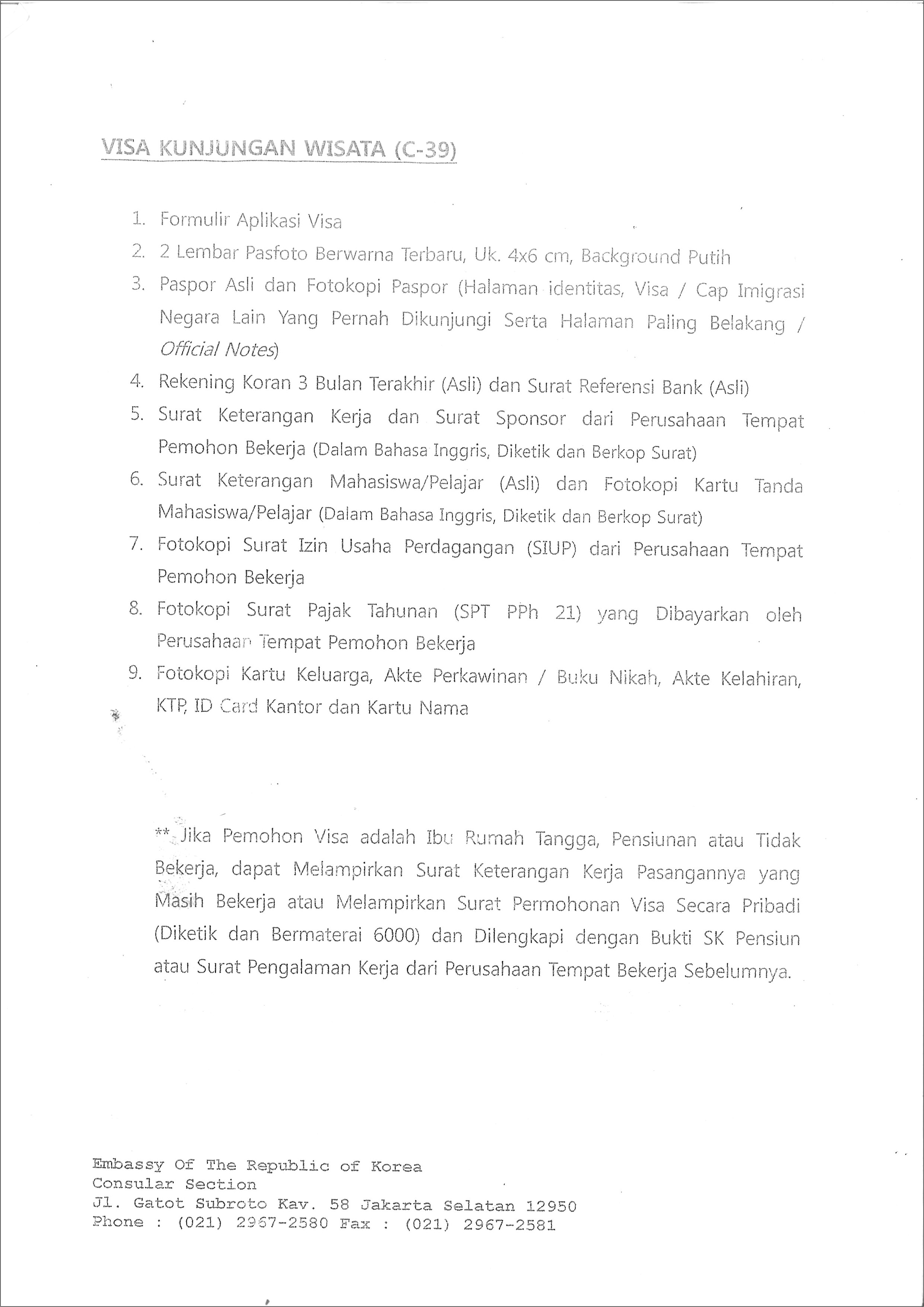 Contoh Surat Keterangan Untuk Multiple Visa