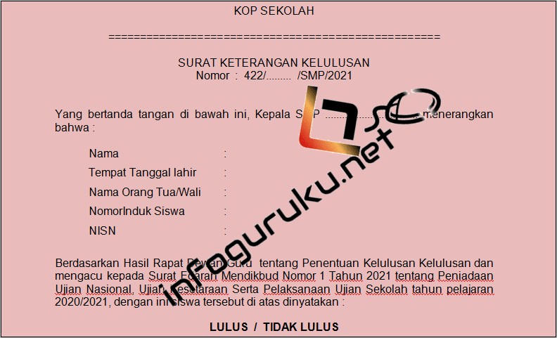 Contoh Surat Menyurat Smp Al Mukhlisin Surat Keterangan